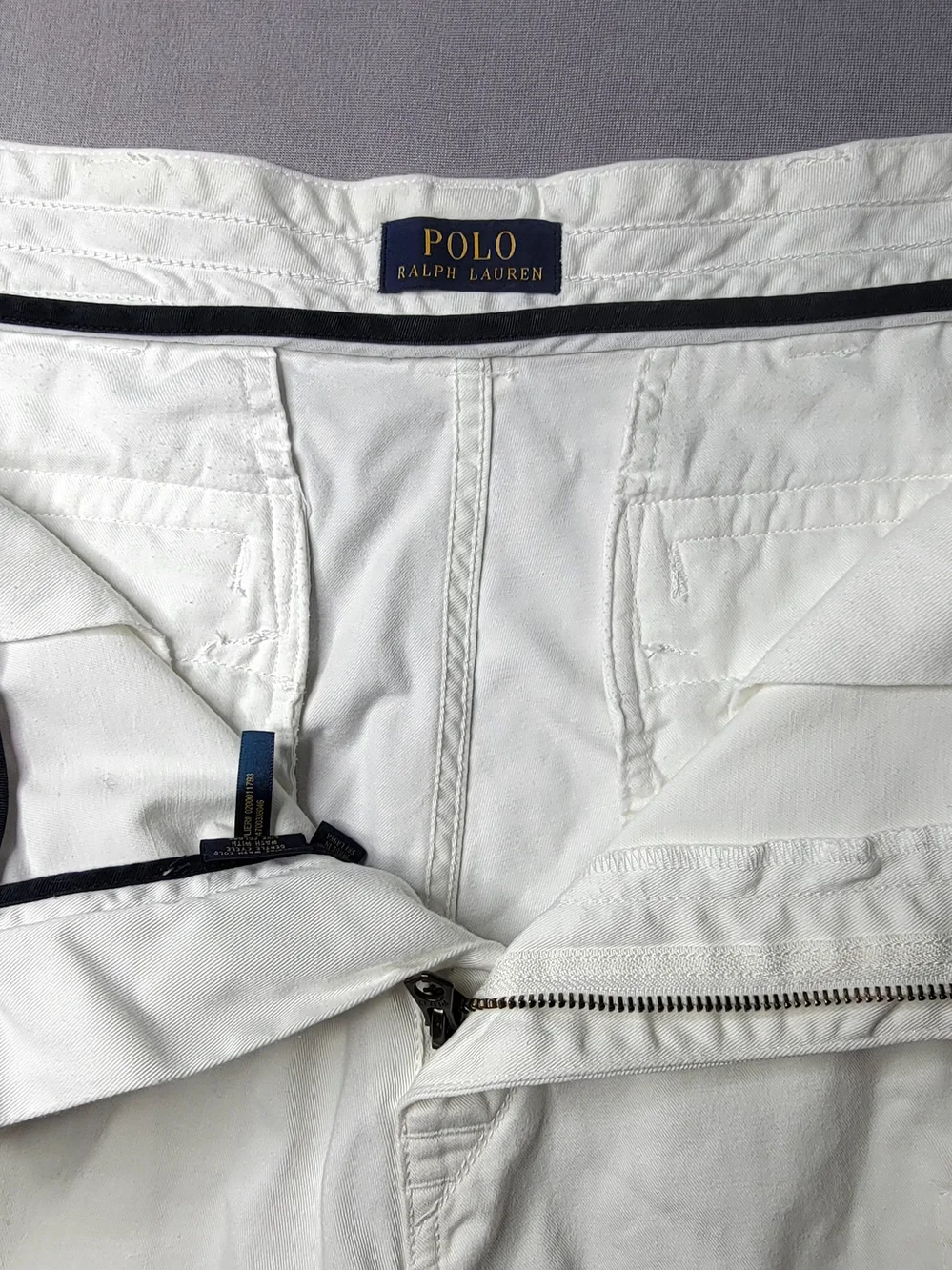 Polo Ralph Lauren Vintage Mens Gellar Fatigue Cargo Shorts Color White Size 34